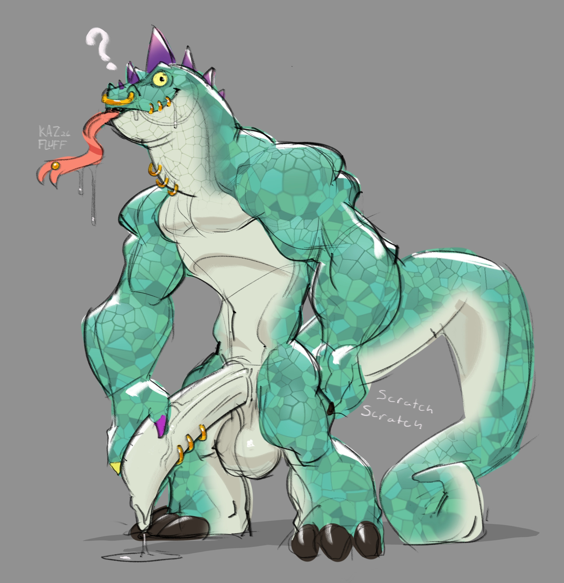 1boy, 2026, big penis, furry, furry only, goat (movie), kazushi, komodo dragon, lizard, lizard humanoid, male, male only, modo olachenko, muscular, muscular male, no humans, penis, reptile, reptile humanoid, tagme, tagme (artist), twitter, white background