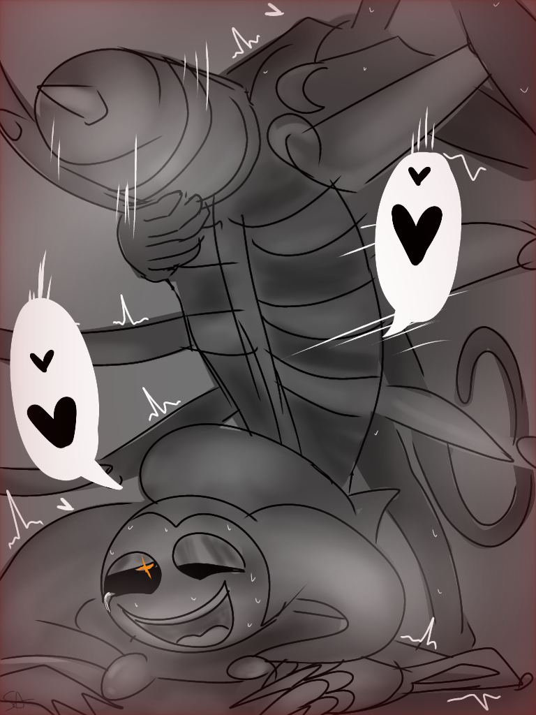 ahe gao, ambiguous penetration, anthro, catnap (poppy playtime), doodle, furry, gay, heart, heart symbol, jembbrowm, jester, jester hat, machine, male, male only, male/male, monster, monster boy, moon necklace, motion lines, mouth open, poppy playtime, poppy playtime (chapter 3), poppy playtime (chapter 5), prototype (poppy playtime), robot, samku64, sketch, spider humanoid, sweat, sweating, the prototype (poppy playtime)