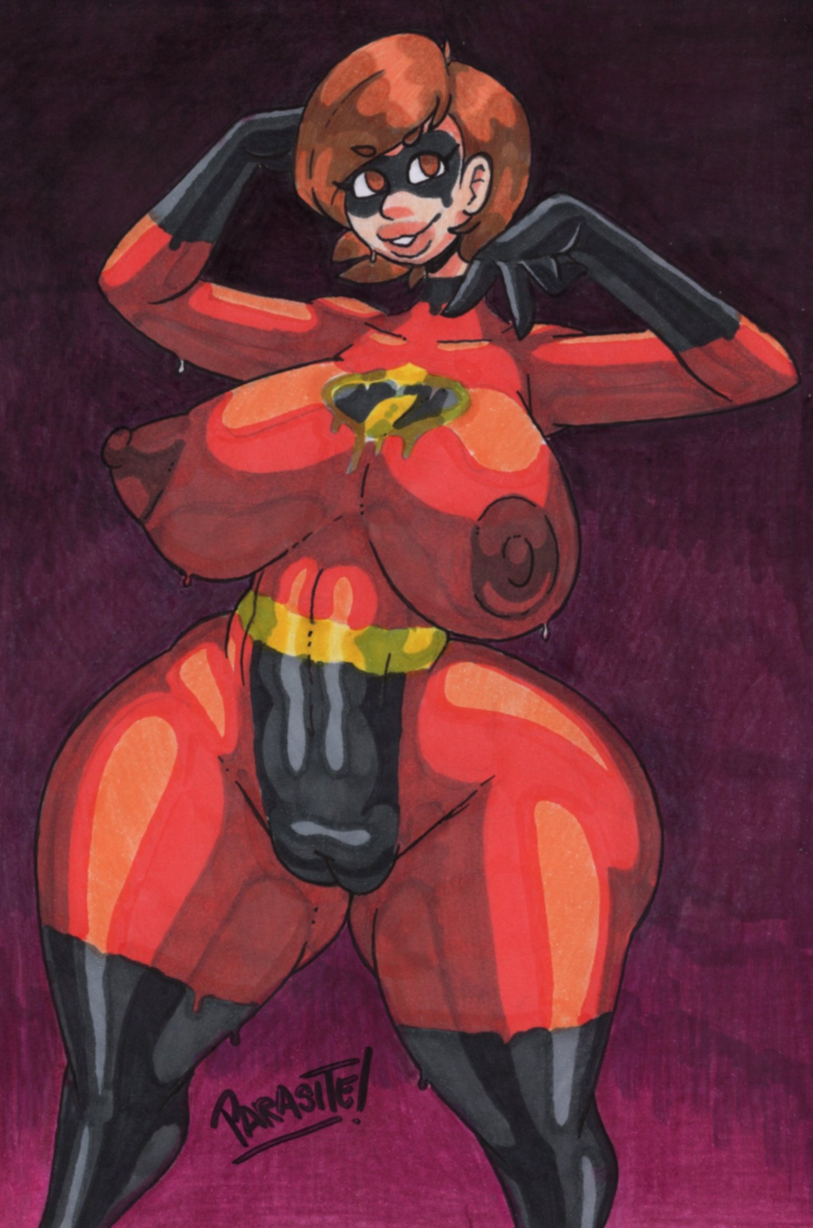 1girls, 2026, 4 fingers, abstract background, absurd res, areola, artist name, big areola, big breasts, bodypaint, breasts, brown eyes, brown hair, busty, child bearing hips, completely naked, completely naked female, completely nude, completely nude female, curvaceous, curvy, curvy female, curvy figure, curvy hips, disney, elastigirl, enormous breasts, eyelashes, female, female focus, female only, gigantic breasts, helen parr, hi res, hourglass figure, huge areola, huge breasts, huge hips, huge thighs, large breasts, light skin, light-skinned female, marker (artwork), massive breasts, mature female, medium hair, milf, naked, naked female, nipples, nude, nude female, painted clothes, parasitedeath, pencil (artwork), pixar, pixar mom, plump labia, puffy nipples, pussy, signature, smile, solo, solo focus, superheroine, the incredibles, thick thighs, thunder thighs, traditional media (artwork), voluptuous, voluptuous female, wide hipped female, wide hips