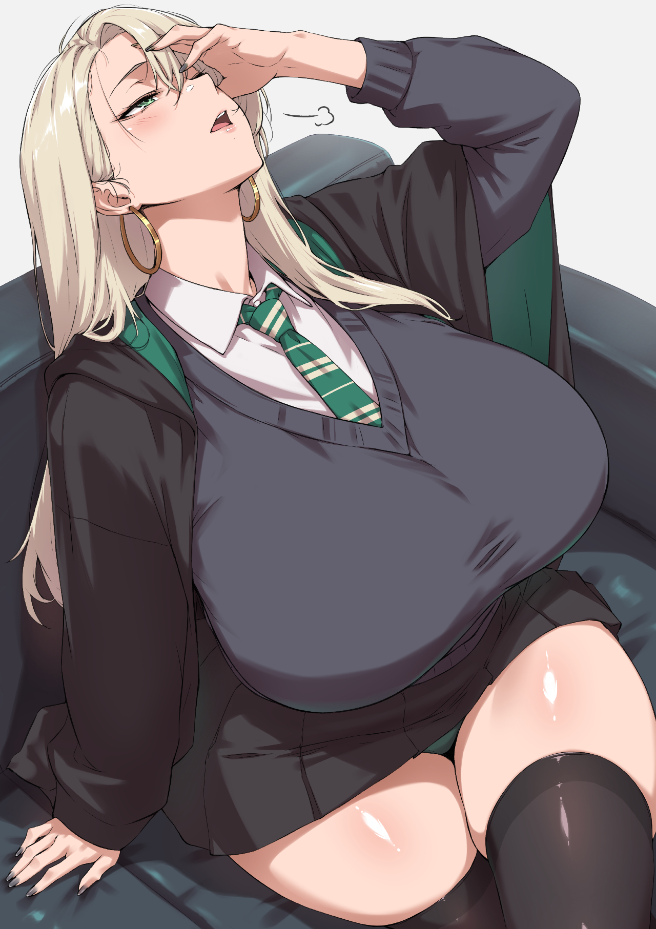 1girls, breasts, draco malfoy, draco malfoy (redteneri), female, female focus, female only, genderswap, girls, harry potter, hi res, large breasts, light skin, light-skinned female, looking at viewer, rule 63, thick thighs, thighs, wide hips, yui.h