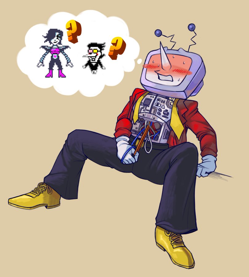 1boy, 2025, antennae, blush, clothes, clothing, color, colored, deltarune, deltarune chapter 3, digital drawing (artwork), digital media (artwork), male, male only, masturbation, mettaton, mettaton ex, open clothes, open shirt, pointy nose, questioning sexuality, simple background, solo, solo male, spamtenna, spamton g spamton, sweat, tenna (deltarune), tv, tv head, undertale, undertale (series), wire, wireplay, wires