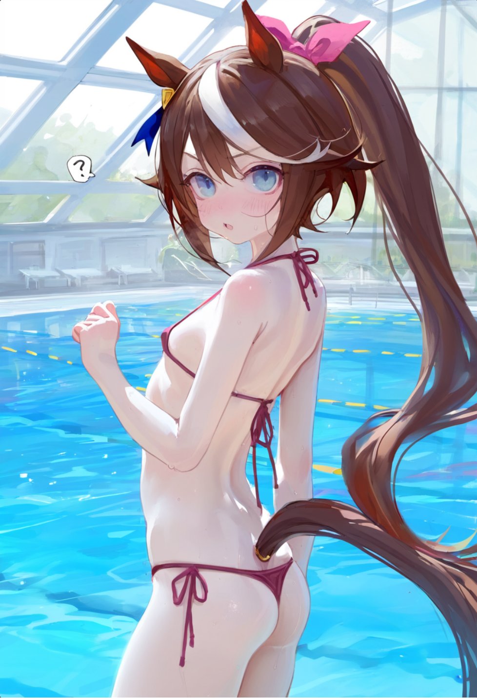 1girls, ai generated, animal ears, anthropomorphization, artist request, eyes, female, hair, legs, skin, tagme, tokai teio (umamusume), umamusume, umamusume pretty derby, young