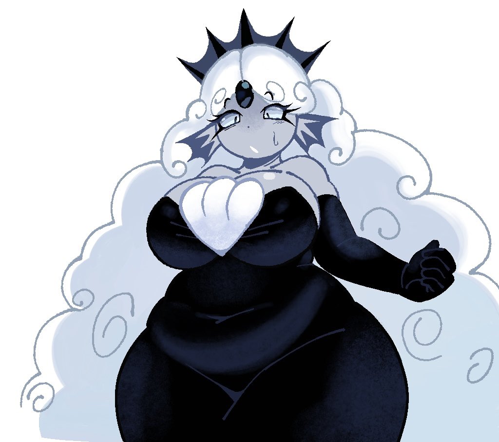 big breasts, black pearl cookie, br33zyg0re, breasts, chubby, cookie run, cookie run kingdom, female, long hair, merfolk, mermaid, mermaid girl, sideshow circus, tagme, white hair