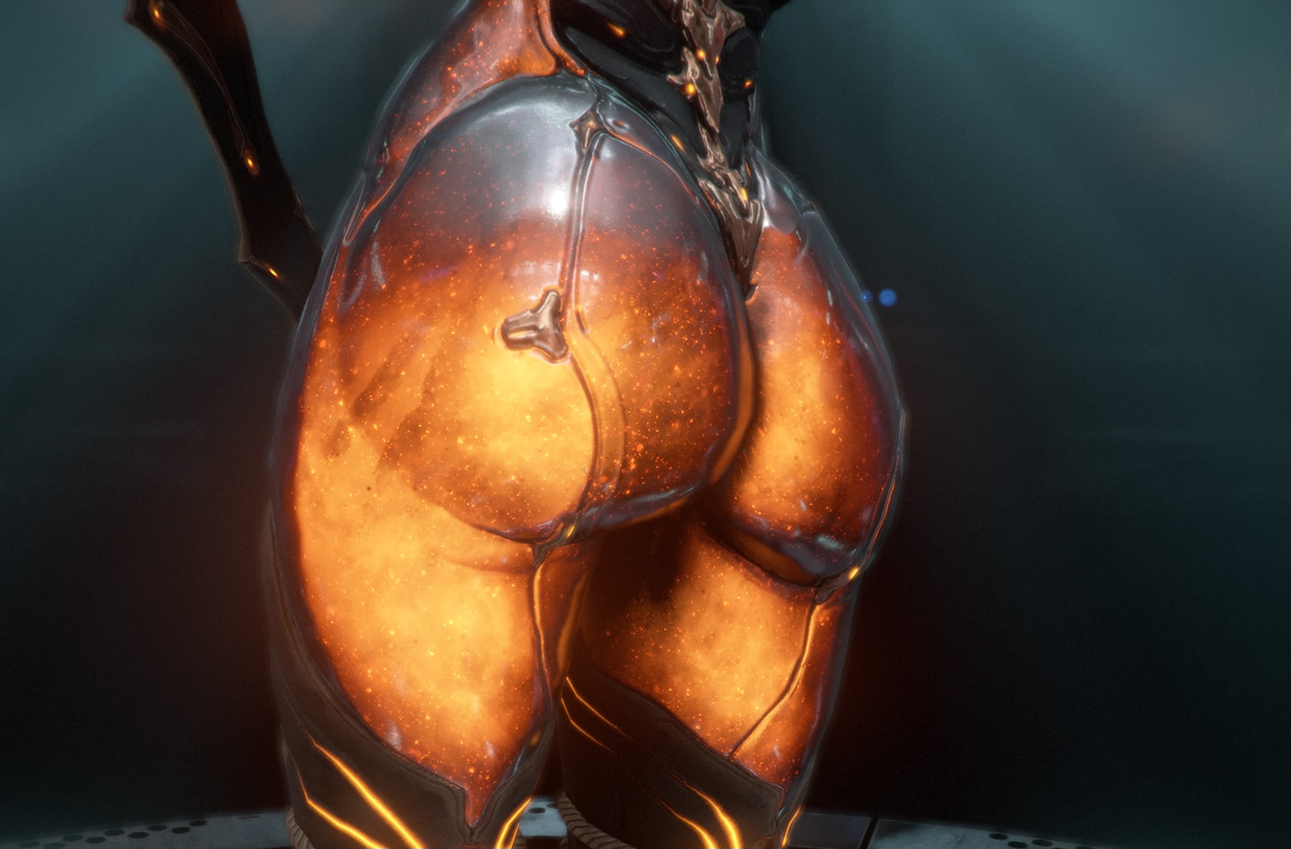 ass, ass focus, ember (warframe), ember heirloom (warframe), highres, large ass, screencap, solo focus, warframe