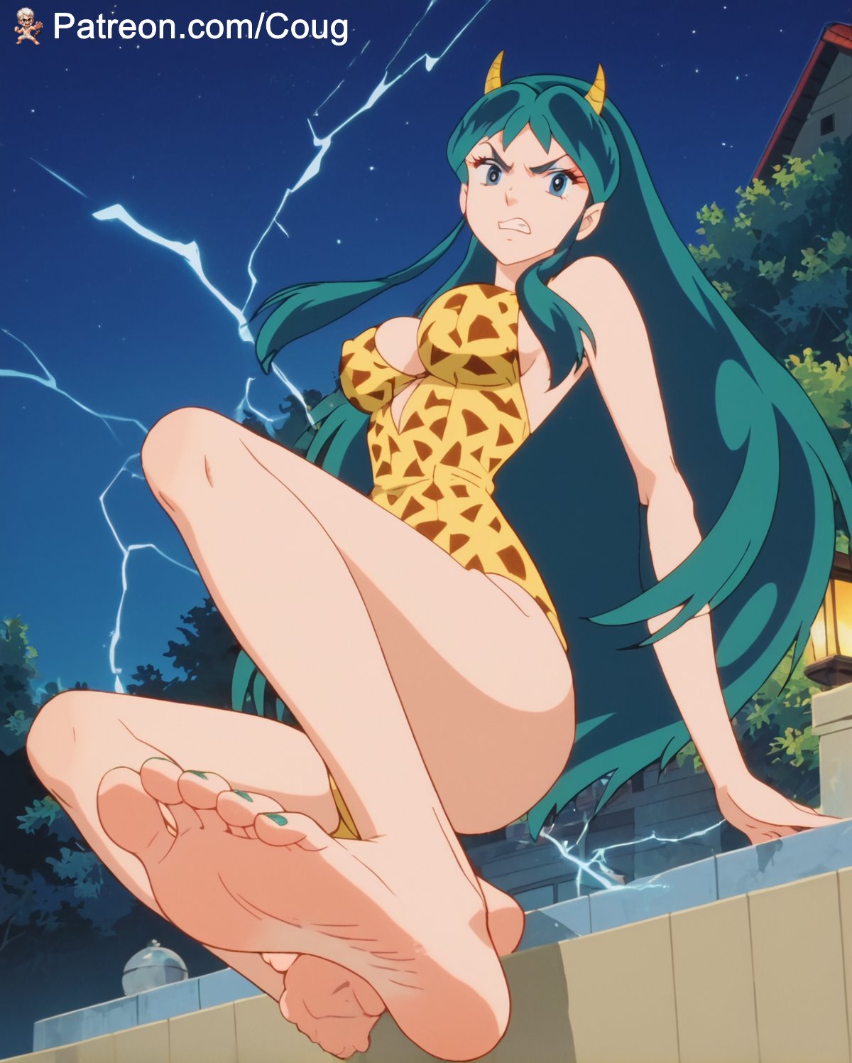 1girls ai_generated cougwe lum stable_diffusion urusei_yatsura