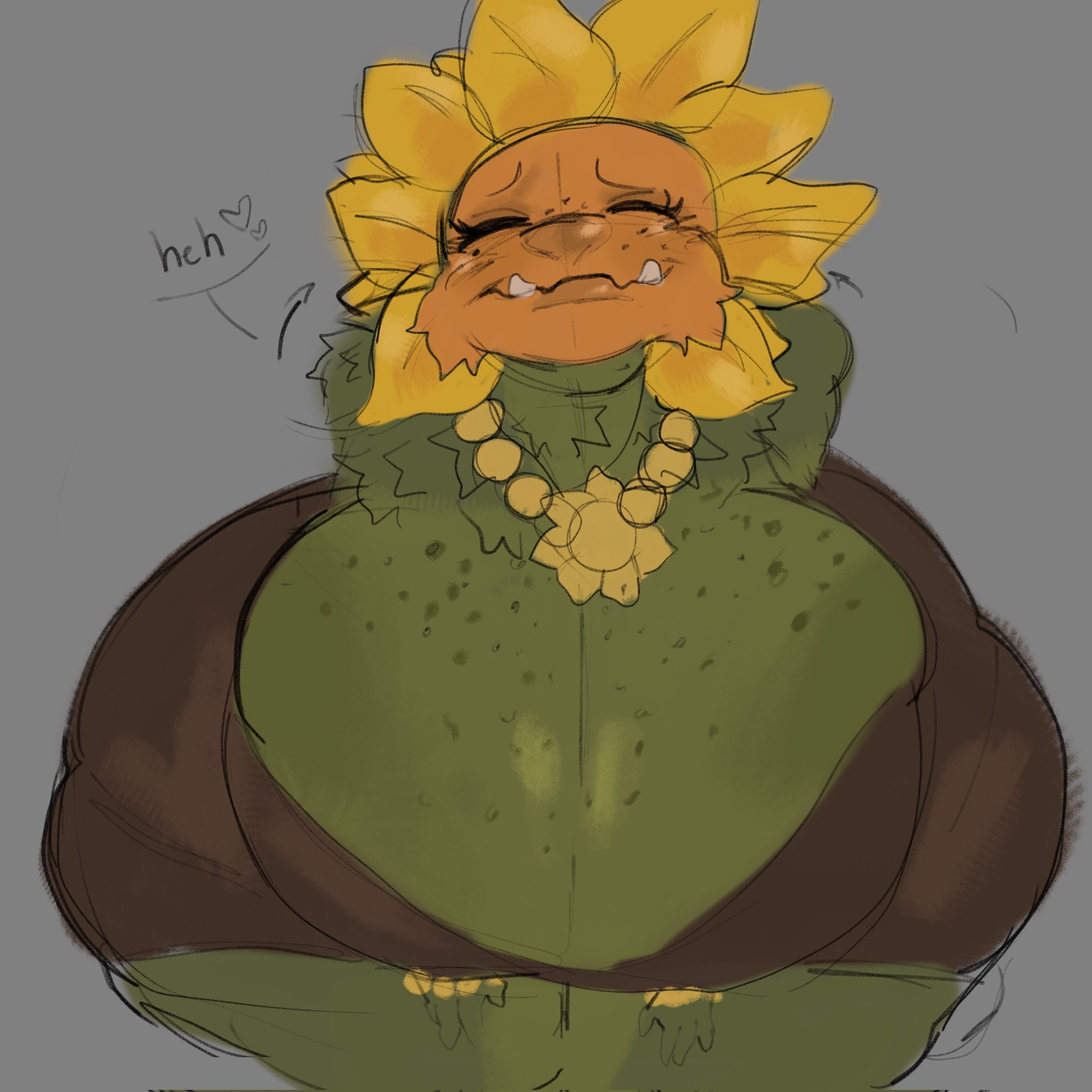 1girls, anthro, anthrofied, ass, breasts, chubby, chubby female, female, flora fauna, freakycopper, freckles, freckles on breasts, huge ass, huge breasts, plant, plant girl, plant humanoid, plantie, plants vs zombies, plants vs. zombies, popcap games, primal sunflower (pvz), pussy, sketch, sunflower (pvz)