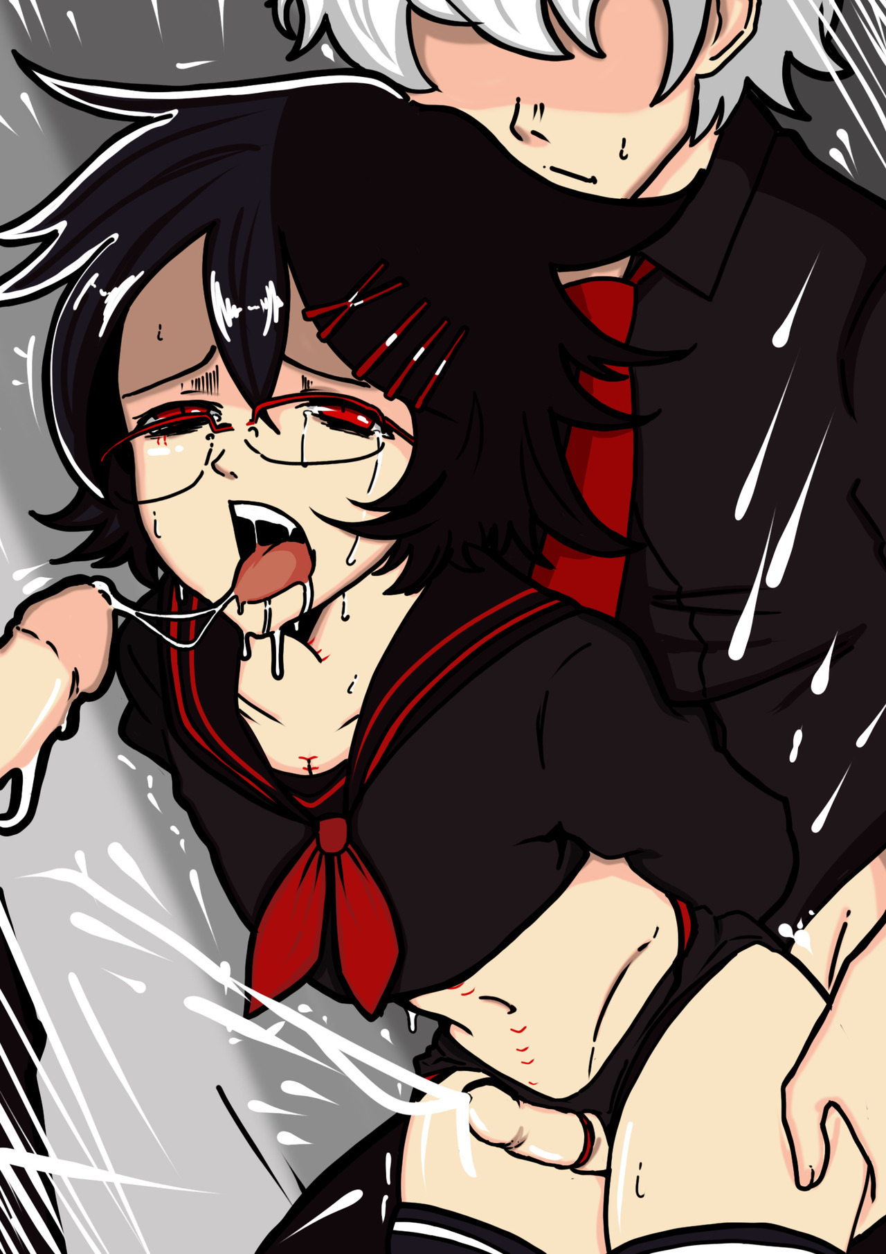 ahe gao, gay, juuzou suzuya, kaneki ken, male, male only, mark gavatino, penis, sex, tokyo ghoul, trap, yaoi