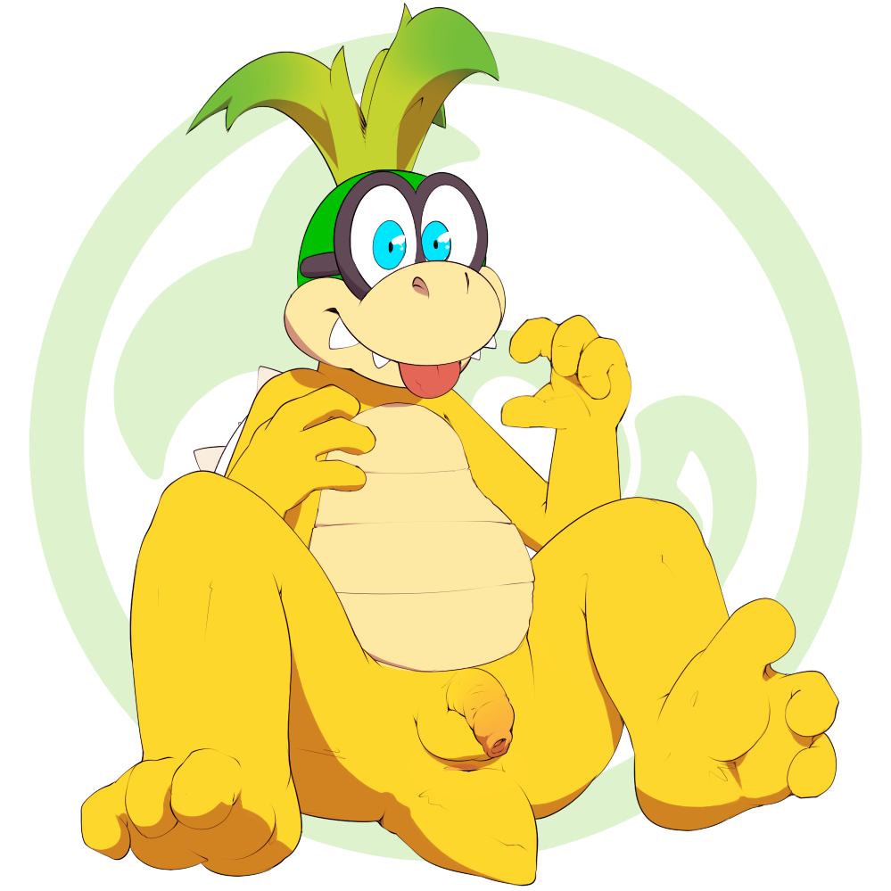 1boy 2017 3_toes 4_fingers alpha_channel anthro anus balls eyewear flaccid front_view glasses hollo_nut humanoid_penis iggy_koopa koopa koopaling male male_only mario_(series) nintendo nude penis scalie simple_background sitting solo spread_legs spreading toes tongue tongue_out transparent_background uncut