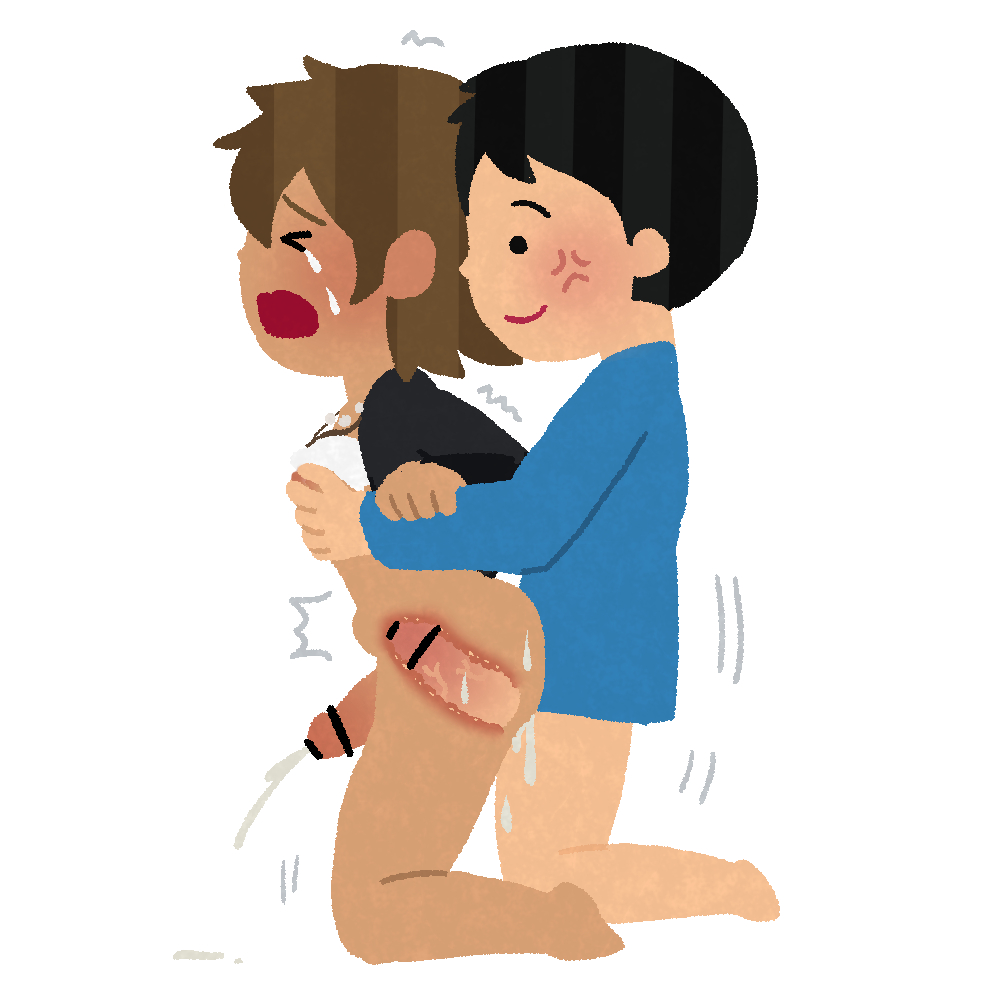 2boys, anal, anal sex, angry, bar censor, censored, crying, cum, gay, irasutoya, male, male only, nipple play, nipples, penis, rape, shirt lift, skinny, stomach bulge, tears, toony, x-ray, yaoi