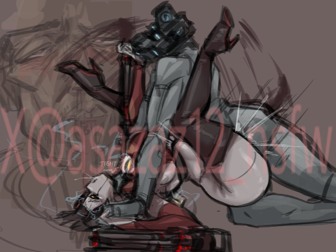 asazaz12 nsfw (artist), camera, camera head, camera on speaker, duo, duo focus, female, grey skin, heels, plasma blaster, pussy, sex, skibidi toilet, speaker, speaker head, tight pussy, titan camera man (skibidi toilet), titan speakerwoman (skibidi toilet)