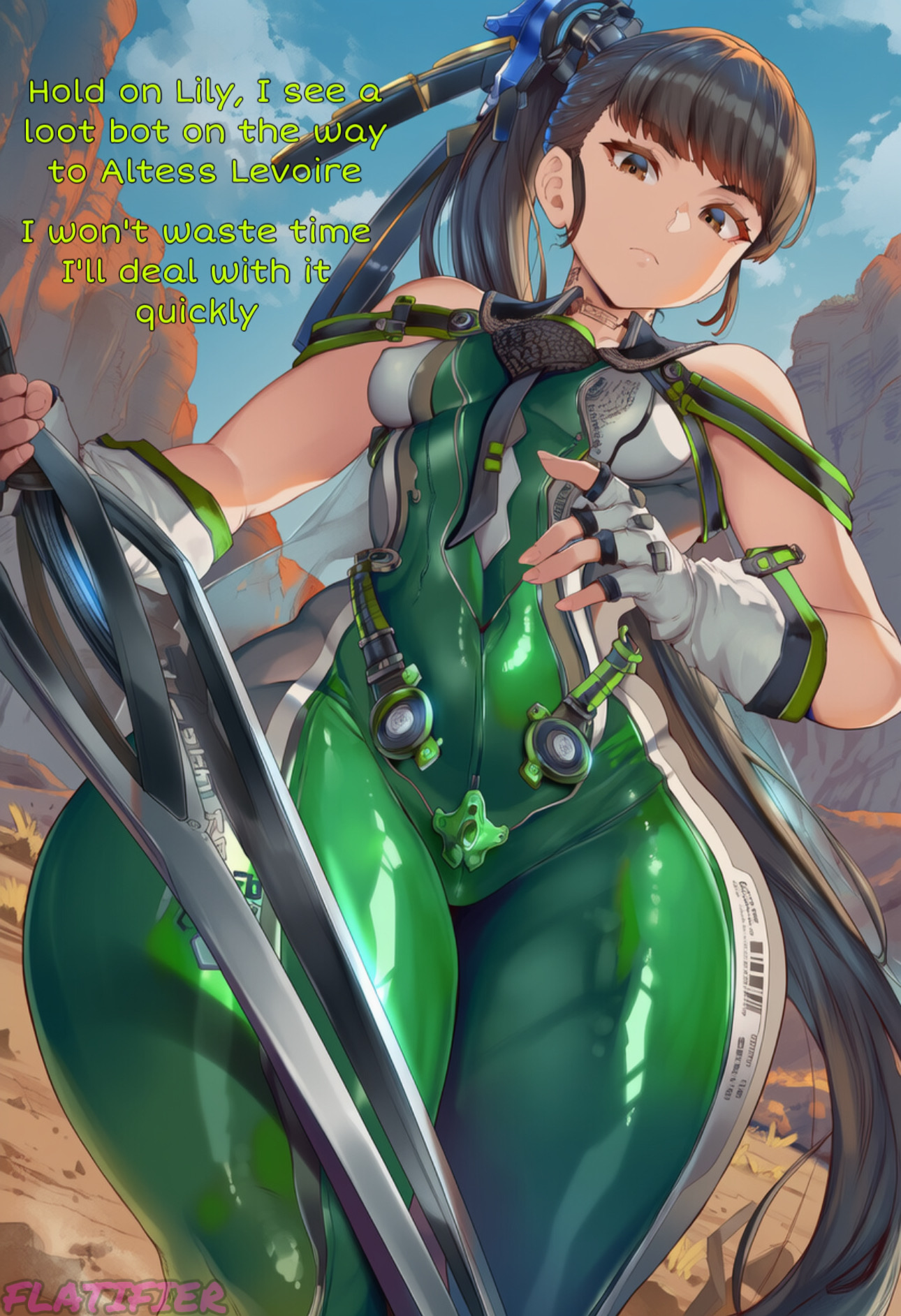 ai generated, alternate ass size, alternate body type, alternate breast size, ass, boobs pressed, breast expansion, breast focus, breast growth, breast growth (enlargement), breast inflation, breasts, day, dialogue, english text, eve (stellar blade), female, female only, flatifier, gigantic ass, gigantic breasts, gigantic butt, gigantic thighs, hips, hips wider than shoulders, light skin, light-skinned female, massive ass, massive breasts, massive butt, medium breasts, outdoors, skindentation, small breasts, solo, solo female, solo focus, squeezing, squeezing breast, squish, squished breasts, stellar blade, thick ass, thick thighs, thighs, wide hips