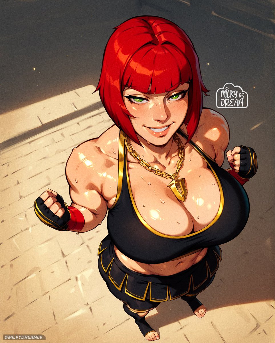 ai_generated big_breasts breasts busty capcom female female_focus female_only green_eyes hourglass_figure italian italian_female marisa_rossetti milkydream69 muscular muscular_male red_hair short_hair street_fighter street_fighter_6 tagme wide_hips