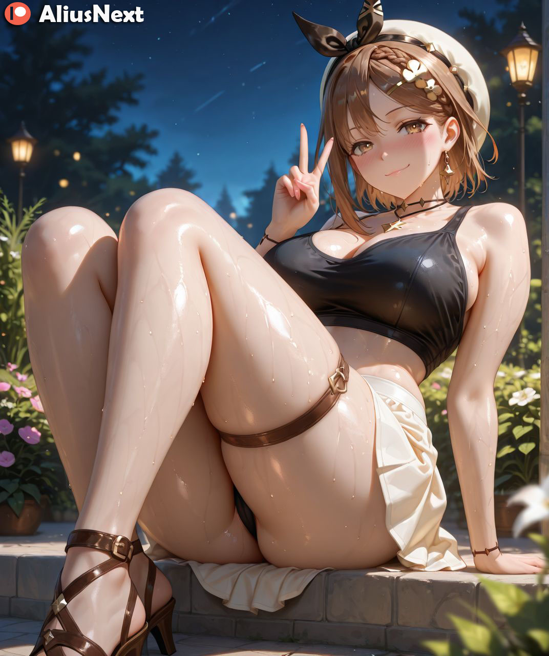 1girls ai_generated aliusnext atelier_(series) atelier_ryza big_ass big_breasts breasts breasts brown_hair female hi_res high_quality high_resolution highres huge_ass huge_breasts light-skinned_female light_skin lingerie massive_ass massive_breasts mature mature_female patreon reisalin_stout sweat sweatdrop sweating sweaty sweaty_body sweaty_breasts thick thick_ass thick_hips thick_legs thick_lips thick_thighs voluptuous voluptuous_body voluptuous_female