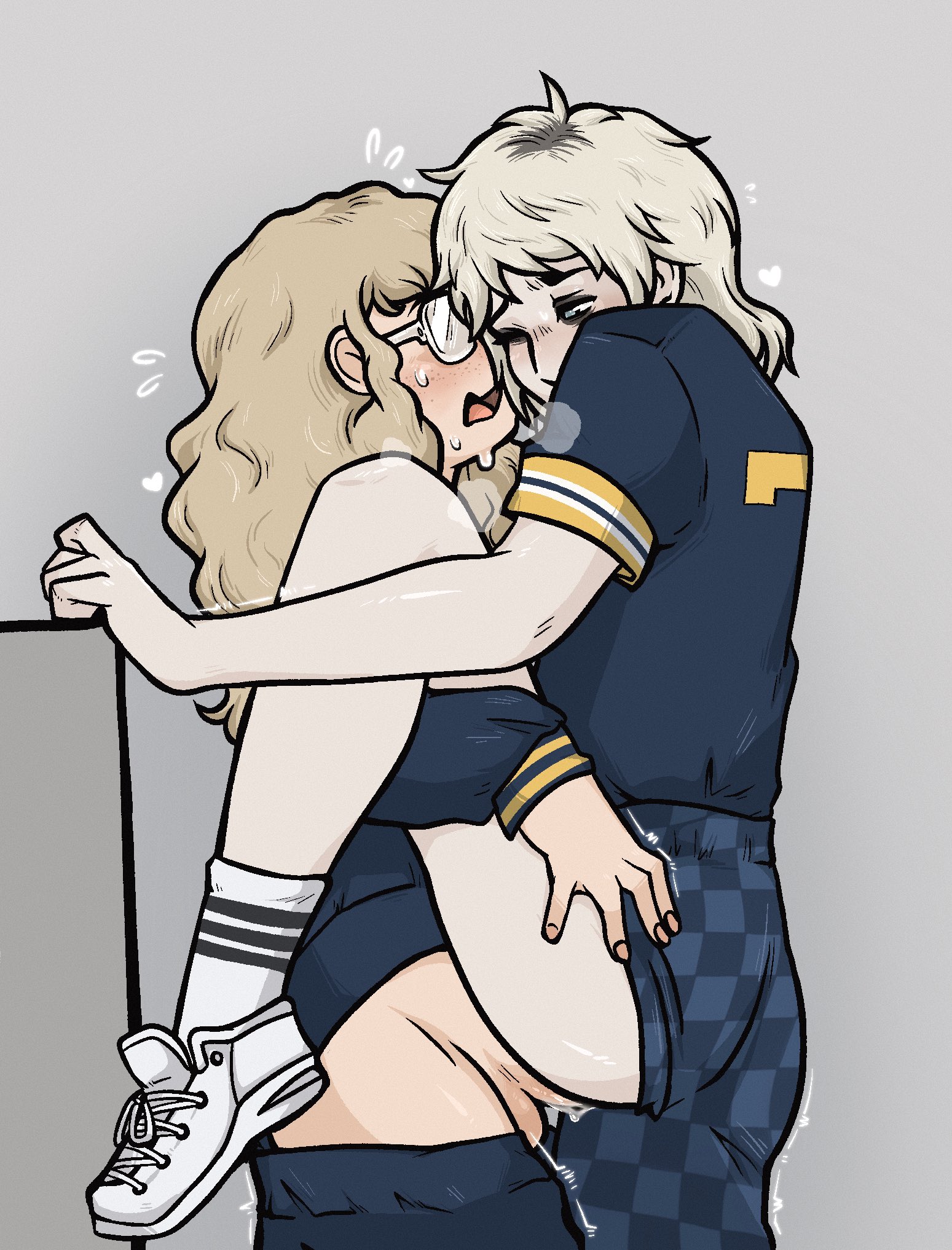 blonde hair, female, futa on female, futanari, highschool, intersex, misty quigley, natalie scatorccio, nico (jncoyazawa), yellowjackets
