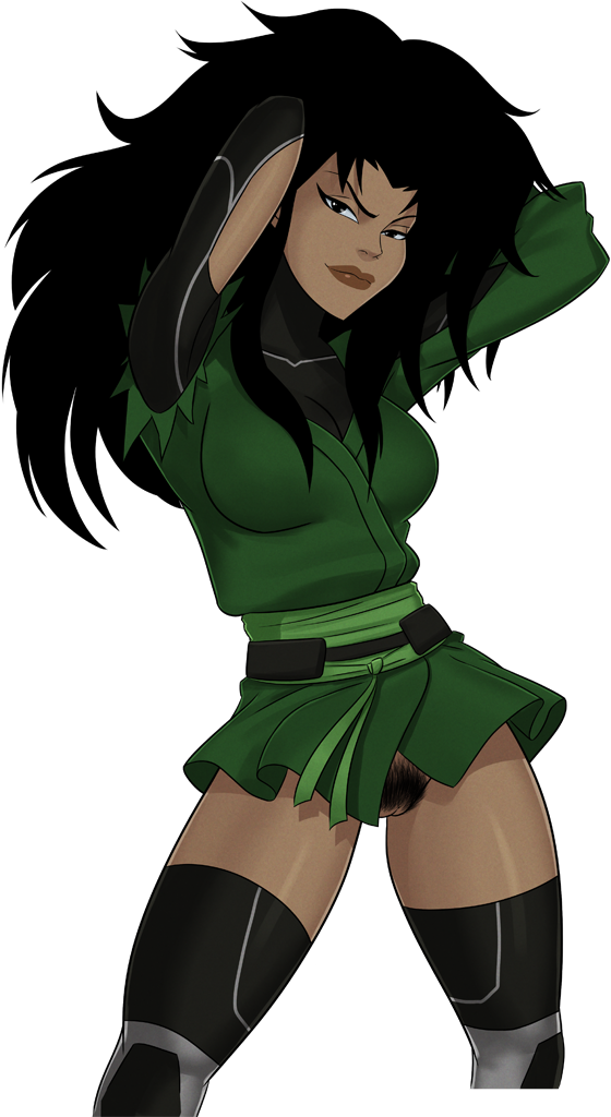 1girls black_hair breasts cartoon_network cheshire covered_breasts dc dc_comics earth_16 female female_only female_pubic_hair hips jade_nguyen large_breasts legs legwear lips long_hair pubic_hair pussy solo standing stockings sunsetriders7 tagme tan_skin thighhighs thighs upskirt vagina young_justice young_justice:_invasion young_justice_(cartoon)