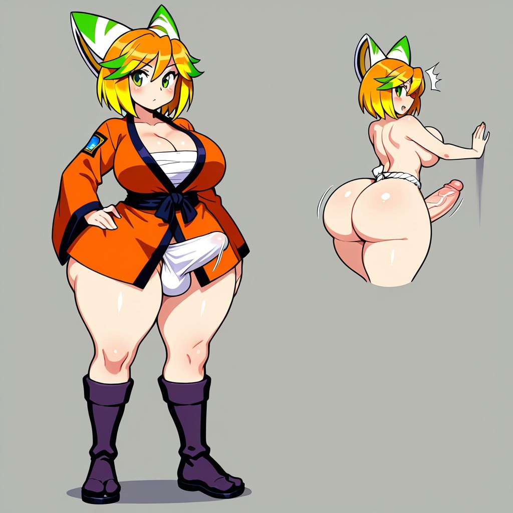 1futa ai_generated ass ass big_ass big_breasts big_butt breasts erection erection_under_clothes erection_under_loincloth freedom_planet fundoshi fundoshi_futanari fundoshilover101 futanari galaxytrail happi_(clothing) huge_ass huge_breasts huge_butt sarashi