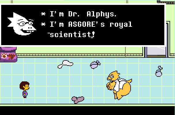 alphys big_ass breasts condom editorl frisk huge_ass pixel_art tits_out undertale