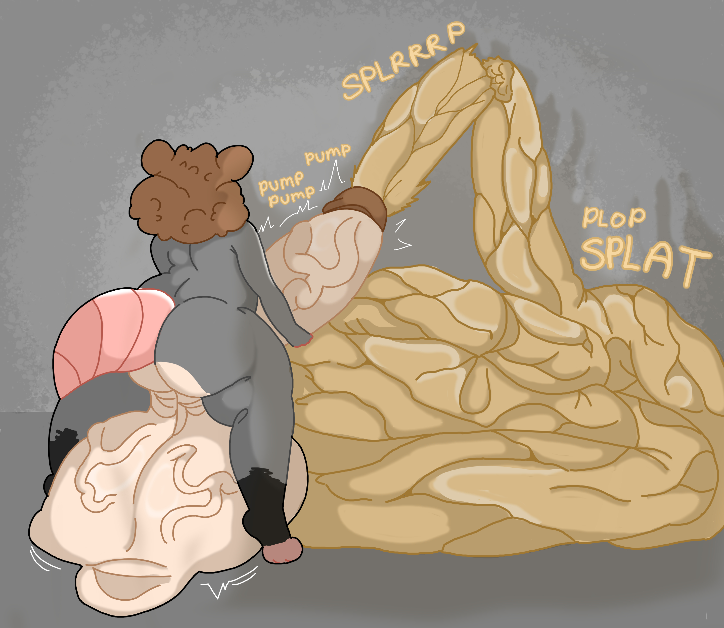 2d, 2d (artwork), anthro, balls, balls clench, big balls, big penis, cock, cum, cum logs, cum pool, cum pooling, cum ropes, cumcrete, dick, dickgirl, excessive cum, extremely thick cum, fur, furry, futa focus, futa only, futanari, gross cum, hair balls, hairy, heavy balls, heavy musk, heavy penis, huge balls, huge cock, huge penis, hyper, hyper balls, hyper penis, intersex, jess (sl33py demon), large penis, musk, opossum, original, original character, penis, pool, pump, solid cum, solid semen, stench, stink, testicles, testicles clench, veiny balls, veiny penis, veiny testicles, very thick cum, wide hips