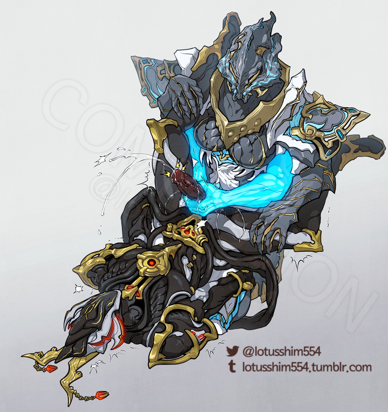 2boys 4_arms anal anal_sex anal_sex armor armored_male cum ejaculating_cum ejaculation ejaculation_while_penetrated gay gay_anal gay_sex handjob handjob_while_penetrating harrow_(warframe) lotusshim554 nidus_(warframe) on_floor on_ground penetration warframe