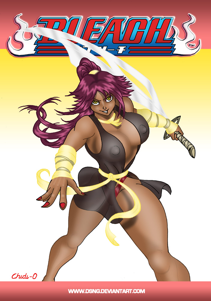 1girls bleach dark-skinned_female dark_skin dsng female female_only sfa shihouin_yoruichi solo