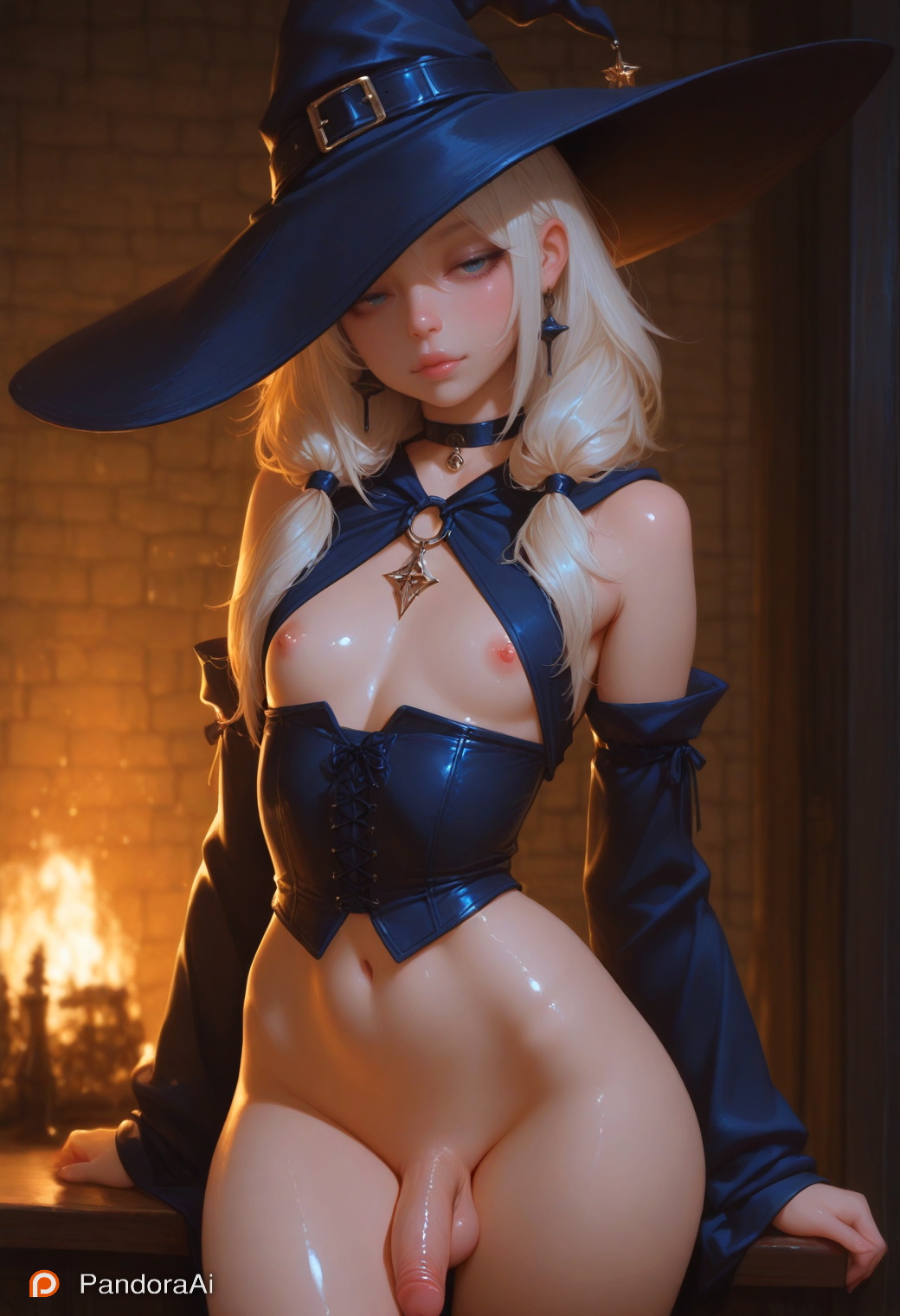 1boy, 1femboy, ai generated, artist name, artist upload, balls, big hips, big thighs, blonde hair, boy, breasts, cock, curvy, curvy body, curvy figure, curvy hips, curvy thighs, cute, cute expression, cute eyes, cute face, cute male, eyebrows, eyeshadow, femboy, femboy focus, femboy only, feminine male, flat chest, flat chested, half naked, half-closed eyes, half-dressed, hi res, hips, huge hips, huge thighs, jewelry, lips, lipstick, magic, makeup, male, male only, more at source, no bra, no panties, pale, pale body, pale skin, pale-skinned femboy, pale-skinned male, pandora, patreon, penis, puffy lips, robe, seductive, seductive eyes, seductive look, seductive pose, sexy, sexy body, sexy clothing, sexy pose, skinny, skinny waist, slim waist, small breasts, small penis, smooth balls, smooth skin, standing, tagme, testicles, thick hips, thick thighs, tiny breasts, tiny penis, tiny waist, tired eyes, trap, white skin, witch, witch costume, witch hat, wizard, wizard hat, wizard robe