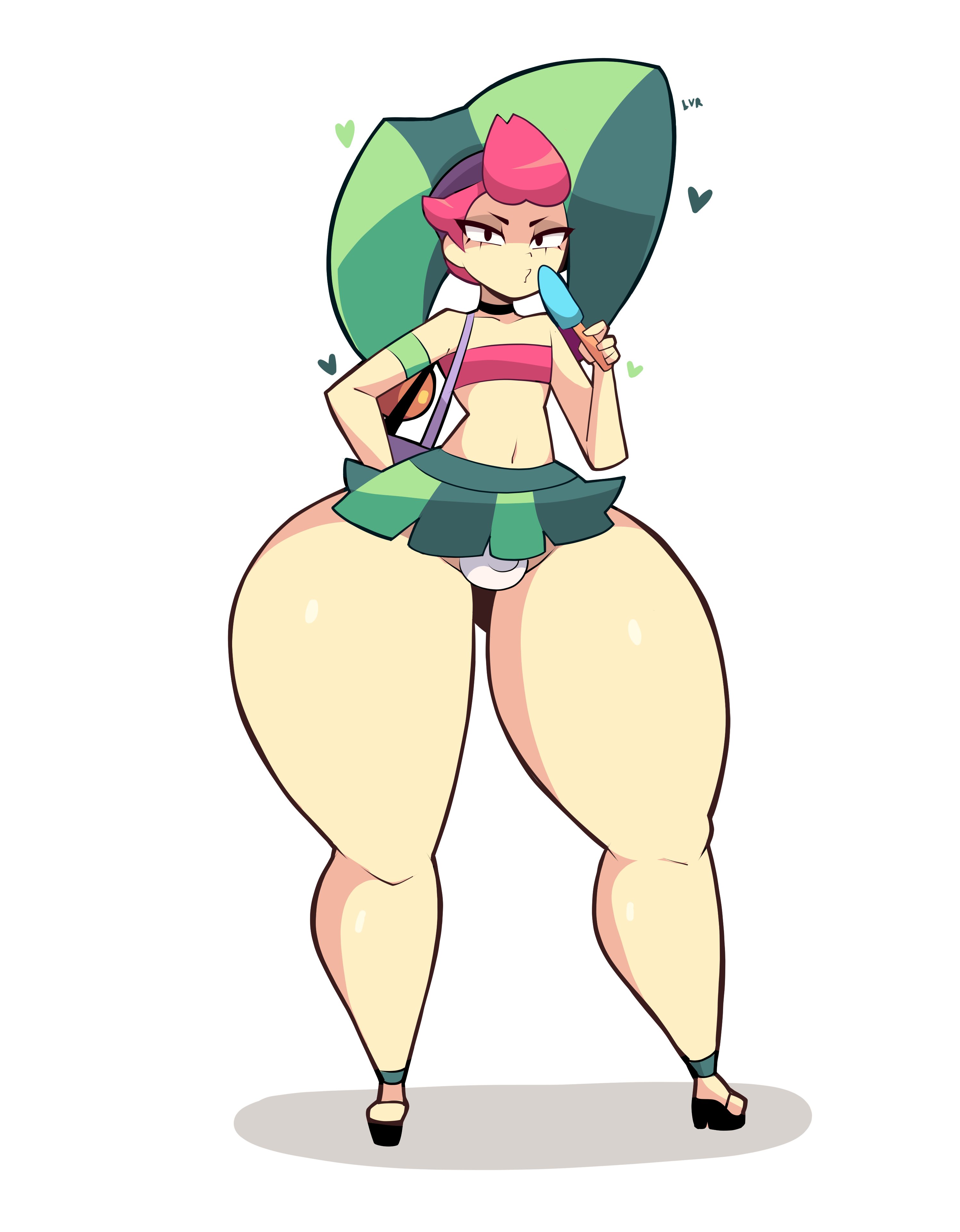 1boy, brawl stars, chester (brawl stars), double drownz, femboy, fully clothed, male, solo
