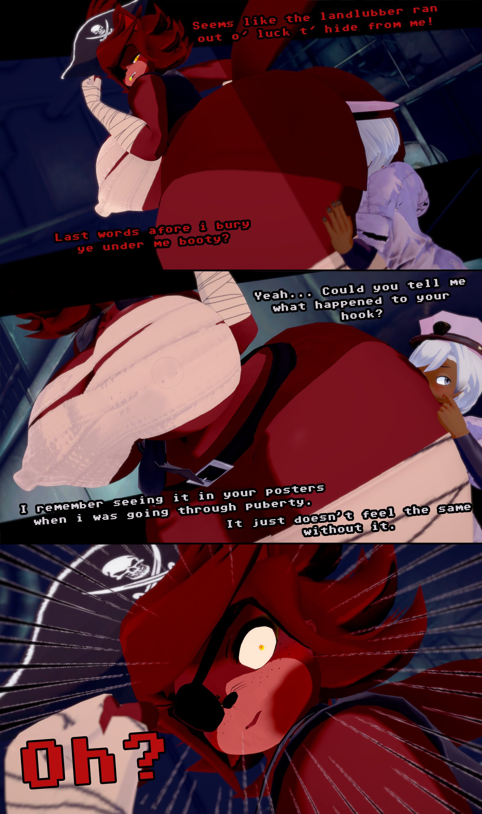 1girls, 3d, 3d (artwork), bigger female, breasts, elchuniloco, female, fexa, fexa (cryptia), five nights at freddy's, fox girl, foxy (fnaf), fredina's nightclub, furry, giantess, hourglass figure, huge ass, huge breasts, larger female, size difference