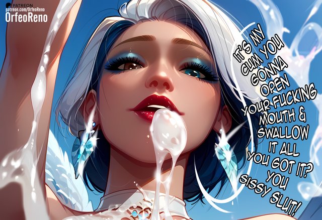 ai generated, cum, cum on face, cum on viewer, futadom, futanari, high quality, high resolution, highres, intersex, luna snow, luna snow (marvel rivals), marvel, marvel comics, orfeoreno, seol hee, submissive pov