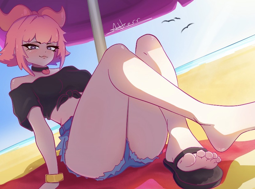 beach, beach background, brawl stars, feet, melodie (brawl stars), supercell