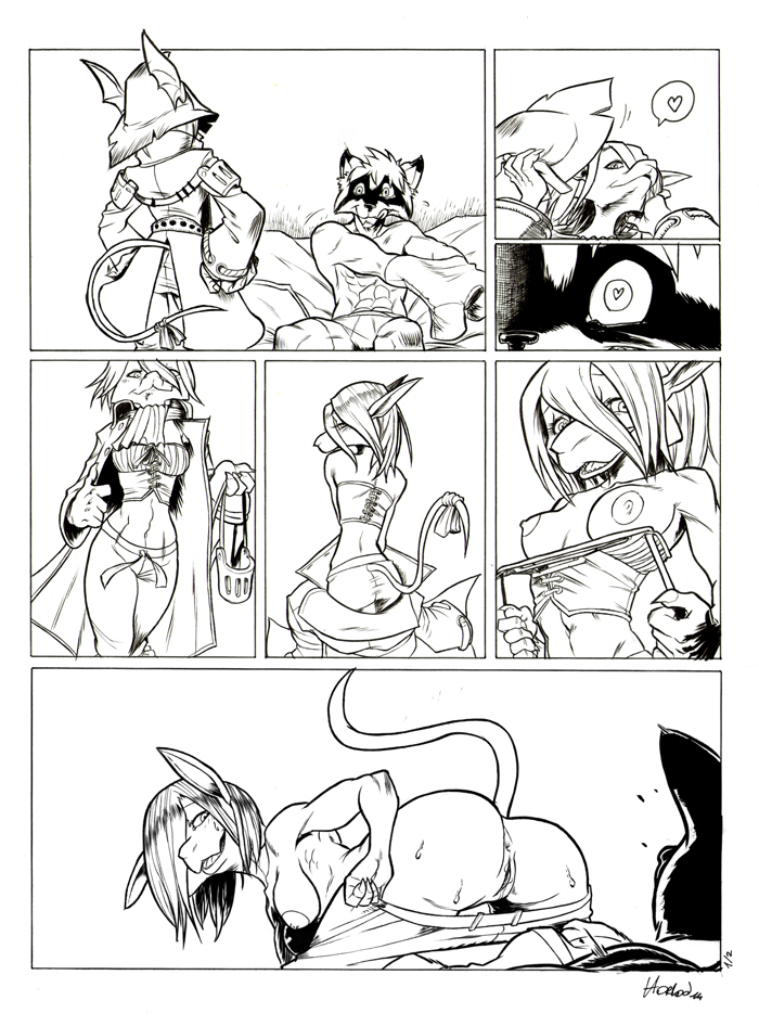 anthro anus breasts canine clothed clothing comic duo female final_fantasy final_fantasy_ix freya_crescent fur hair horlod love male mammal nipples nude pussy raccoon rat rodent simple_background sketch smile square_enix straight teeth video_games white_background