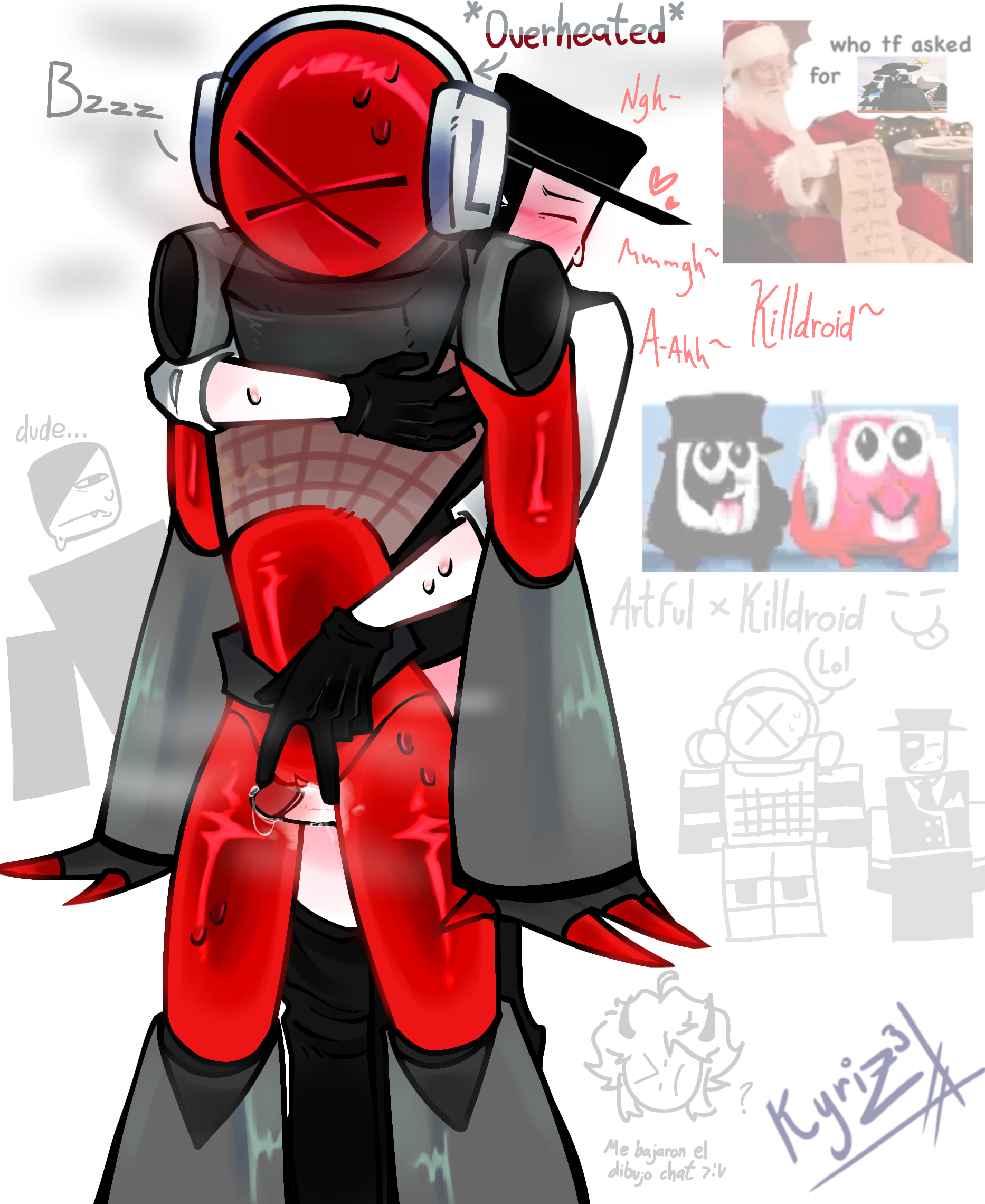 android, angry, artful (die of death), blush, cum in pussy, die of death (roblox), from behind, gay, holy shit, killdroid (die of death), kyrizzz, magician, meme in the background, pursuer (die of death), roblox, roblox game, robloxian, robot humanoid, self upload, sex, sweat, tagme
