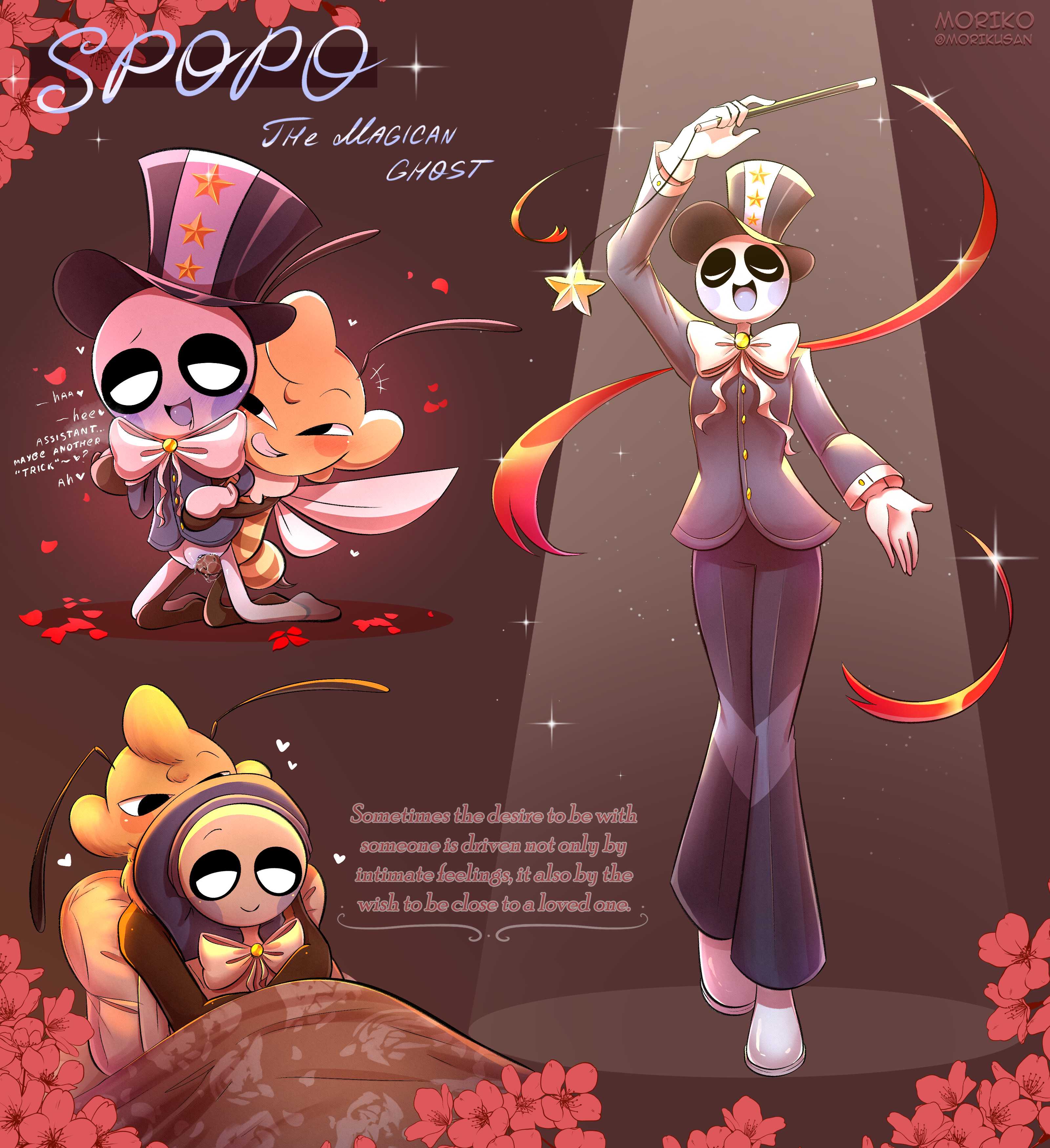bee, beez, beez (hikorikimo), cuntboy, dandy's world, dandys world, dandys world oc, genderfluid, ghost, juicy pussy, magic, morikusan, oc, original, pussy, pussy juice, request, toons