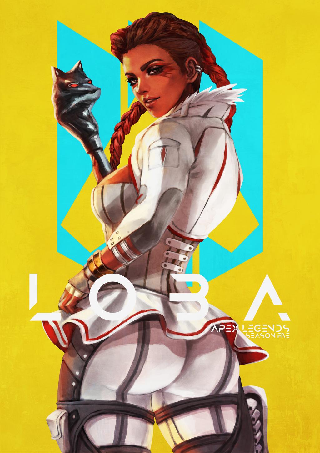 1girls 2d abs apex_legends ass braid braided_hair braided_twintails brazilian brazilian_female breasts brown_eyes brown_hair brunette butt choker clothed corset dark-skinned_female dark_skin dat_ass earrings eyelashes eyeshadow female female_only freckles from_behind fully_clothed helix_piercing latina loba_(apex_legends) looking_at_viewer looking_back monorirogue multicolored_hair naughty_face orange_eyes red_eyeshadow red_hair sideboob skin_tight skirt solo thick_ass thick_thighs twintails yellow_eyes