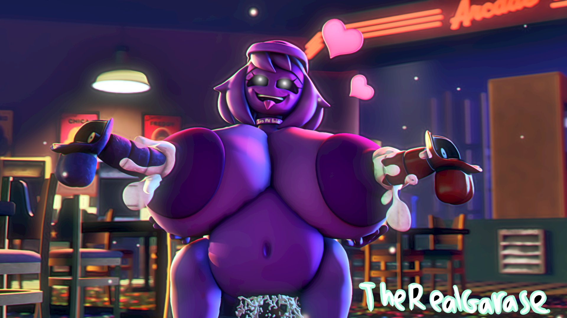 1girls, 2boys, 3d, animatronic, big breasts, black eyes, bonnie (fnaf), breasts, cock, cum, cum in nipples, cum in pussy, cum inside, cumflated belly, cumflated breasts, cumflation, ecchi, female, five nights at freddy's, five nights at freddy's (film), fnaf, foxy (fnaf), garasesweep, huge breasts, indoors, lactating, lactation, latex, lewd, male, milk, milk squirt, naked female, nipple fucking, nipple insertion, nipple penetration, nude, nude female, penis, purple body, purple hair, purple skin, pussy, sex, sfm, source filmmaker, straight, tagme, wendy afton, white pupils, william afton