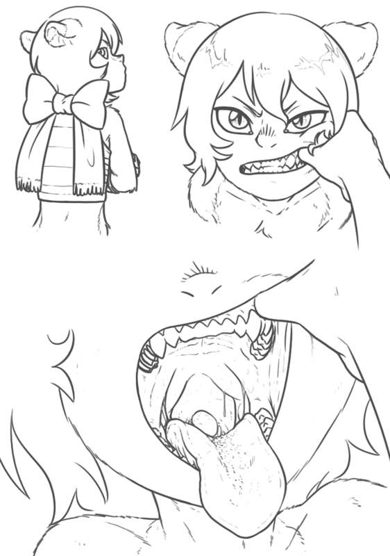 1girls, angry expression, animal ears, bow, catgirl, detailed mouth, dungeon meshi, fangs, female, female only, finger in mouth, fish hooking, fur, furry, furry female, gums, izutsumi, kei booty, mawshot, mouth fetish, multiple poses, open mouth, pov, scarf, short hair, teeth, that kei guy, thumb in mouth, tongue, tongue out