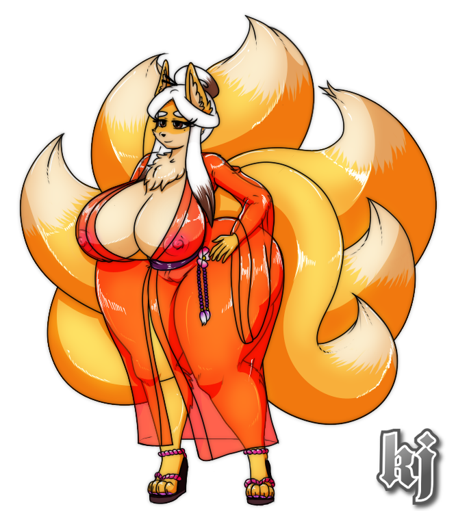 anthro ass big_breasts breasts cameltoe canine female fox furry kingfurryjion mammal mature_female nipples wide_hips