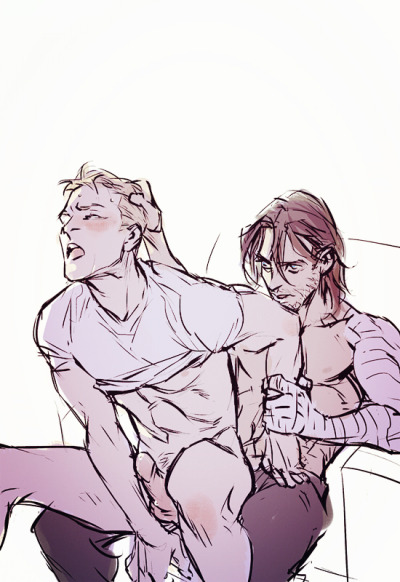 2boys, avengers, bucky barnes, captain america, dick, gay, gay sex, grabbing from behind, male, male only, marvel, marvel comics, penis, steve rogers, winter soldier