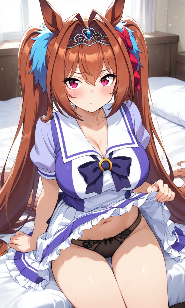 1girls, ai generated, animal ears, anthropomorphization, artist request, daiwa scarlet (umamusume), eyes, female, hair, legs, skin, tagme, umamusume, umamusume pretty derby, young