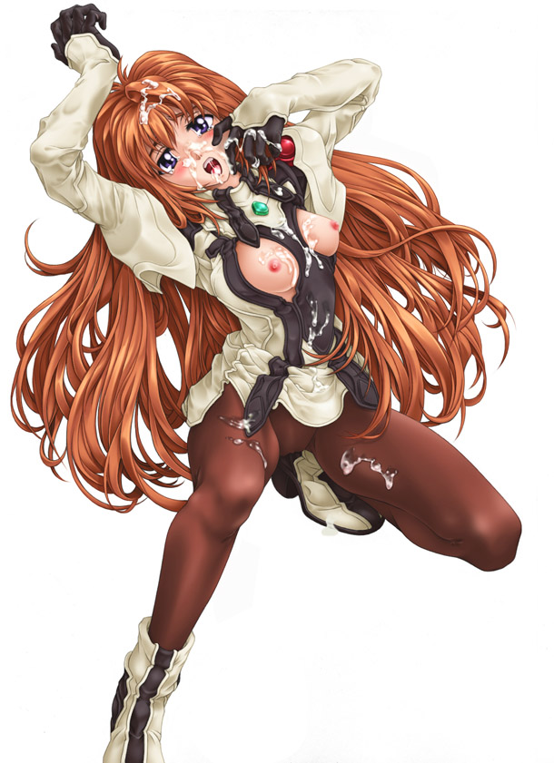 1girls clothing cum elhaym_van_houten female minagi_tomo orange_hair solo tagme xenogear xenogears