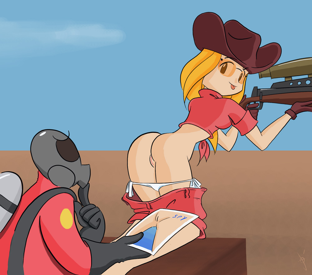 2d female femsniper human human_female human_only jopereira pyro pyro_(team_fortress_2) rule_63 sniper sniper_(team_fortress_2) spychecking team_fortress_2 tongue tongue_out