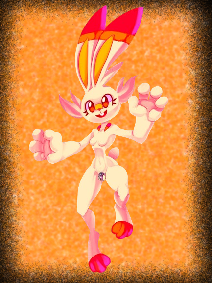 1futa 69blackcat69 anthro anthro_only chastity chastity_cage chastity_device dickgirl futa_only futanari scorbunny solo