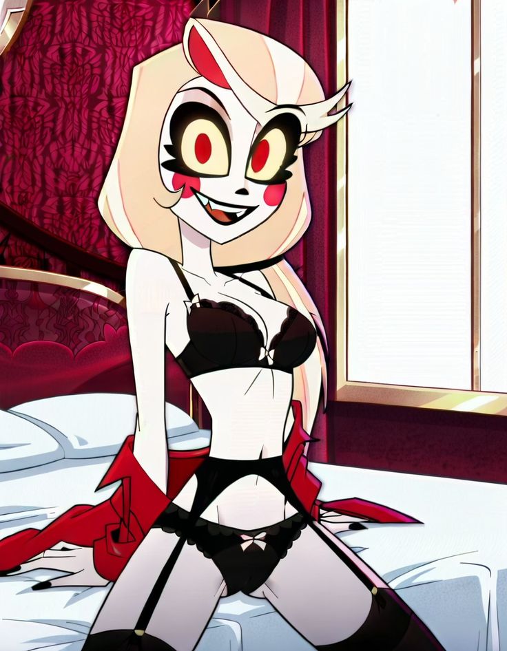 ai generated, charlie morningstar (hazbin hotel), female, hazbin hotel, tagme