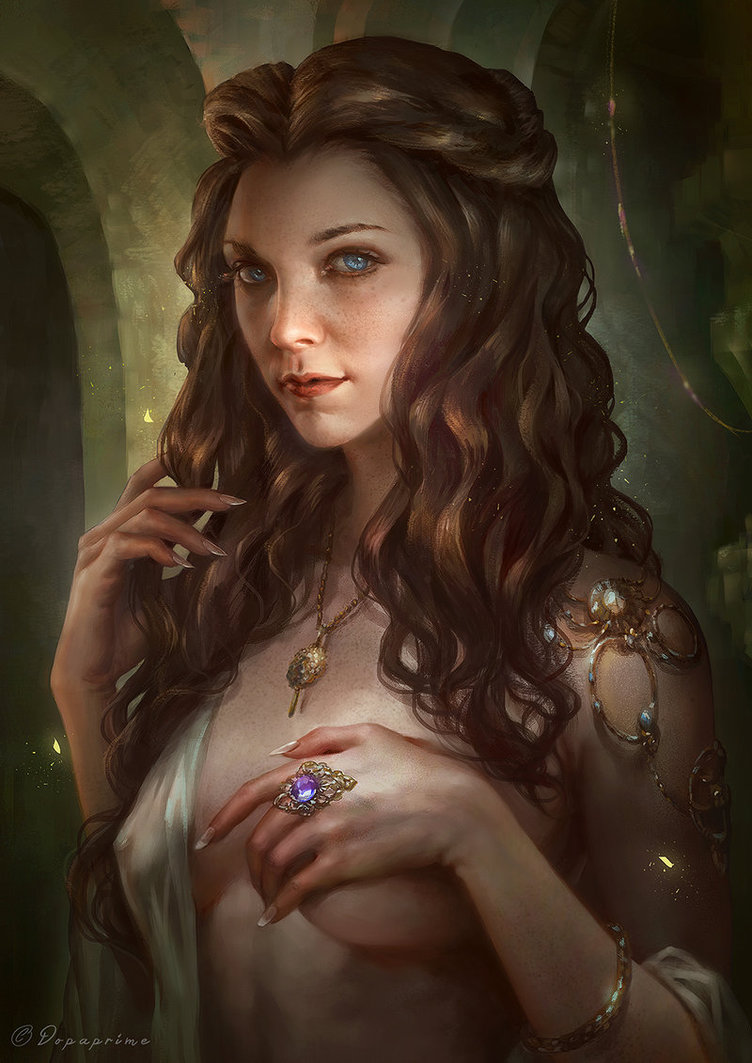 1girls a_song_of_ice_and_fire actress armlet artist_name belly blue_eyes breasts brown_hair celebrity covered_breasts covered_nipples dopaprime erect_nipples erect_nipples_under_clothes female female_only game_of_thrones jewelry long_hair looking_at_viewer margaery_tyrell necklace nipple_bulge real_person realistic ring signature solo tagme upper_body