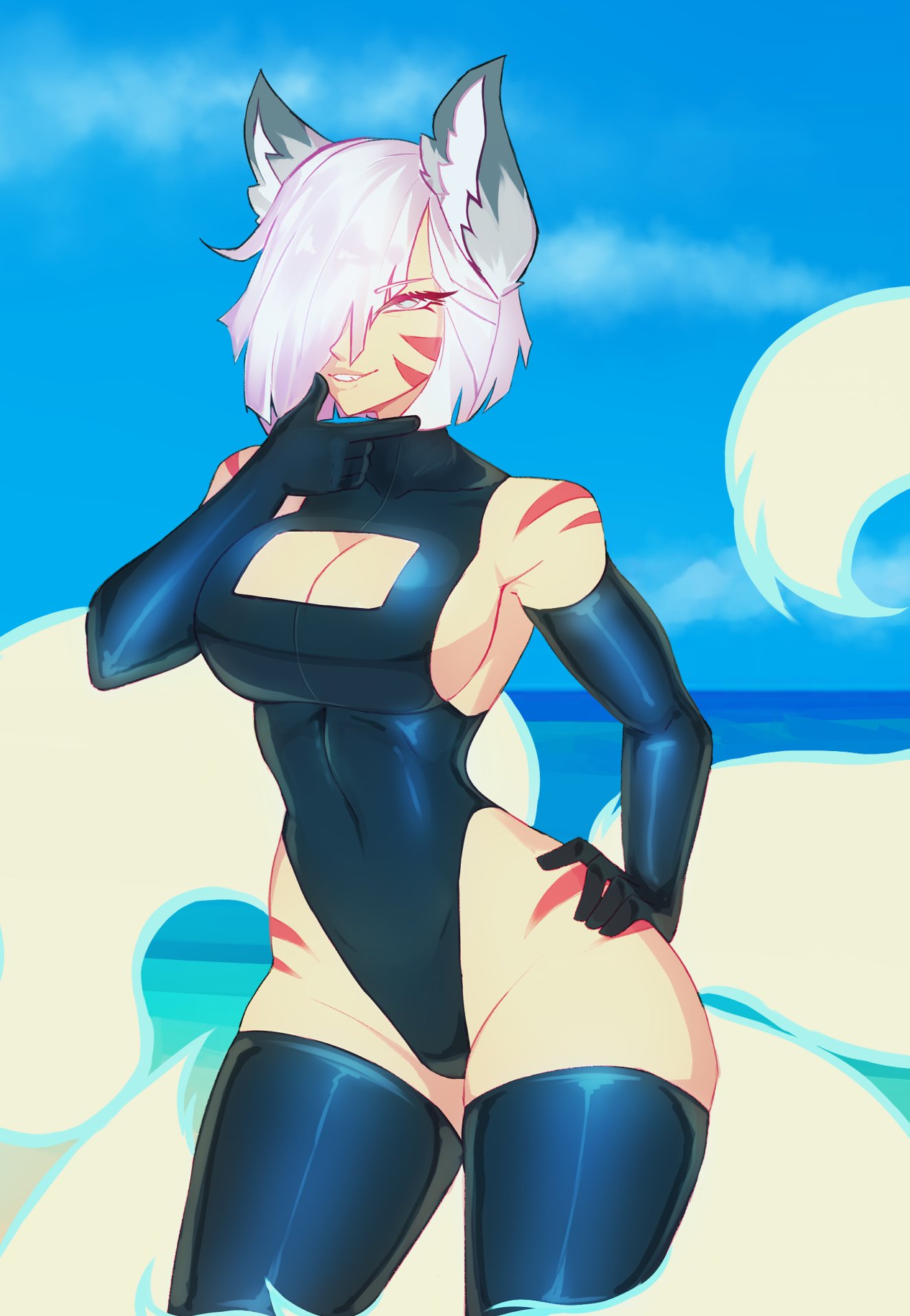 big_ass big_breasts brawlhalla eirlys white_hair yumiko_(brawlhalla)