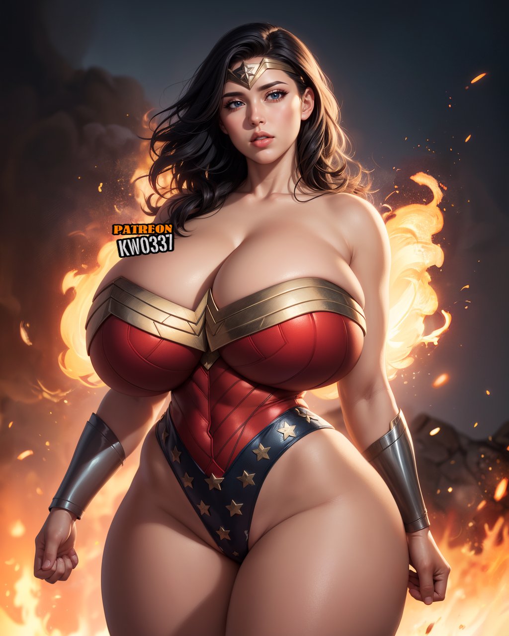 1girls ai_generated alternate_breast_size amazon amazonian ass bare_shoulders big_breasts big_thighs bimbo black_hair blue_eyes breasts_bigger_than_head busty child_bearing_hips cleavage dc dc_comics diana_prince female female_only hourglass_figure huge_breasts huge_thighs kw0337 massive_breasts massive_thighs skimpy_armor small_head small_waist solo solo_female superheroine themysciran thick thick_thighs thighs thin_waist top_heavy vambraces venus_body voluptuous voluptuous_female wasp_waist white_female wide_hips wonder_woman wonder_woman_(series)