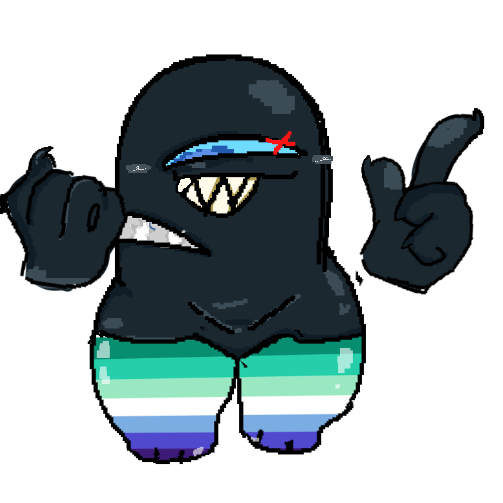 among_us among_us_black gay gay_flag knife non-human_body non-human_only shiny thick_thighs