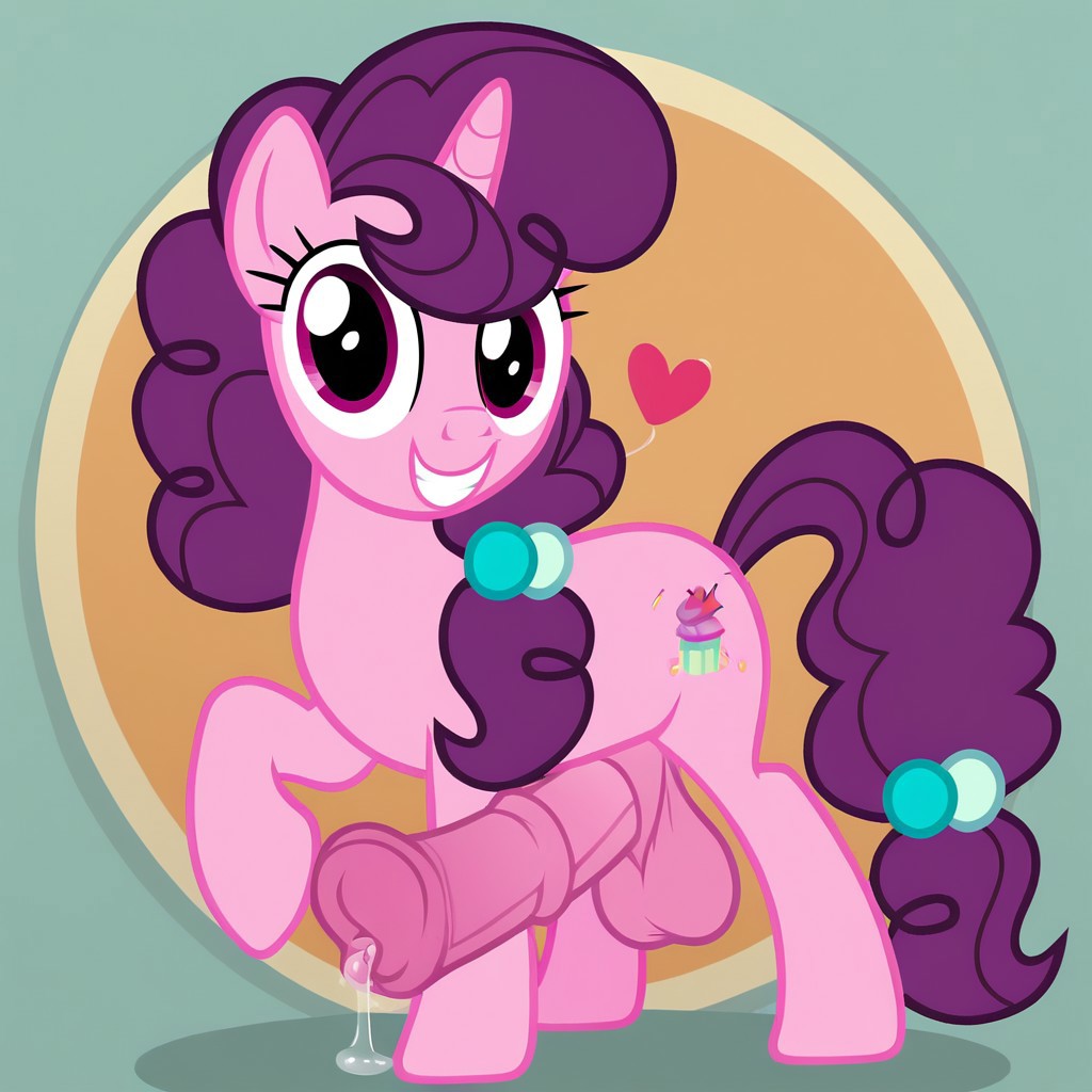 accurate_art_style ai_generated animal_genitalia balls friendship_is_magic futanari horse_penis horsecock horsecock_futa intersex looking_at_viewer my_little_pony penis penis_out smile solo standing sugar_belle_(mlp) testicles unicorn