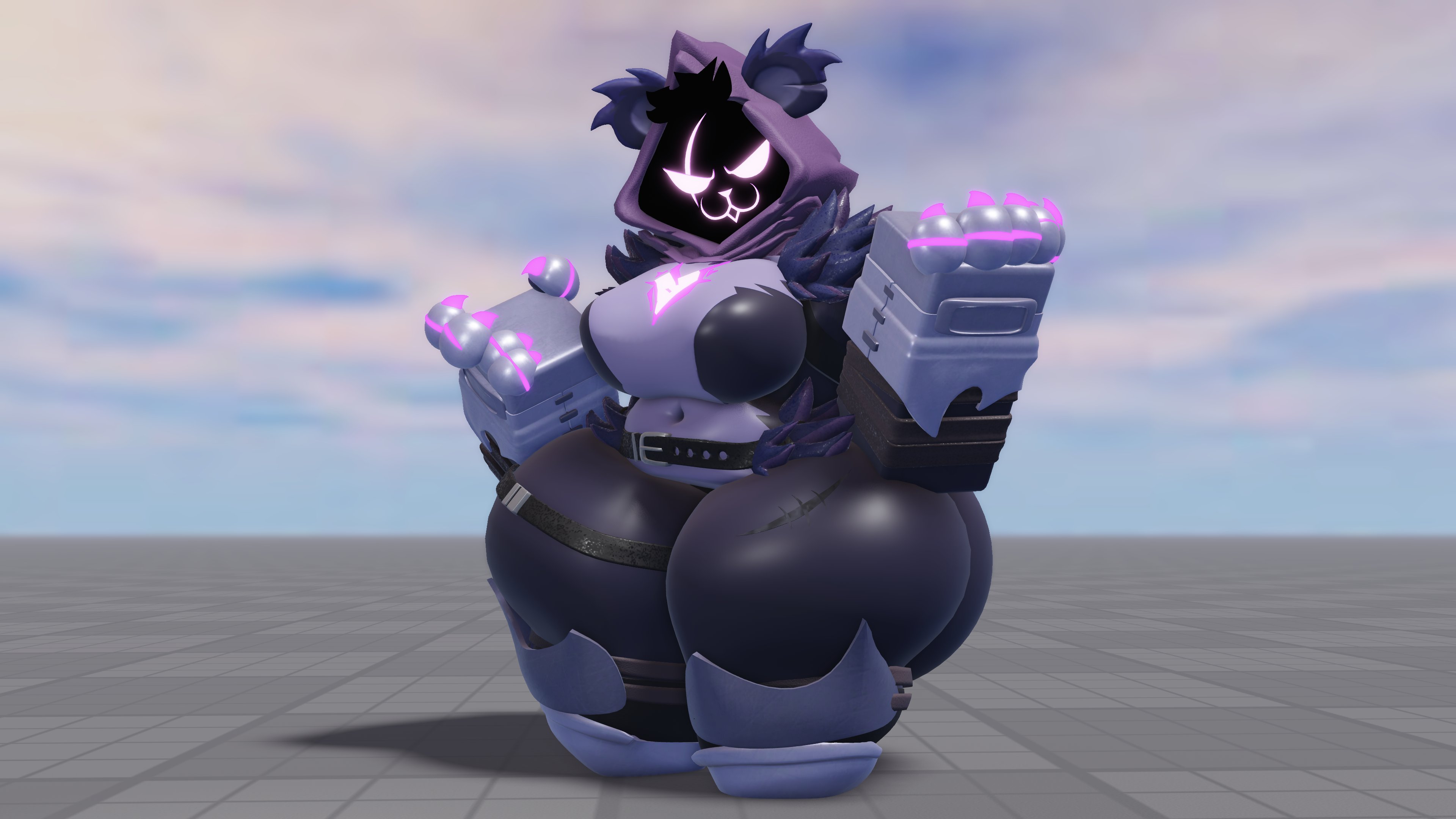 1girls, 2025, 3d, 3d (artwork), 3d artwork, baseplate, breasts, caffinatedbuns, female, fortnite, fortnite: battle royale, furry, image, raven team leader, roblox, robloxian, standing, tagme, thick thighs, thighs