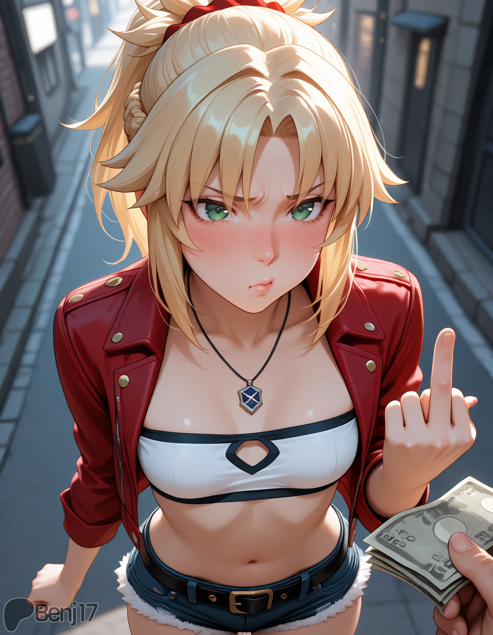 1girls, ai generated, angry, angry expression, annoyed, ass, benj17, blonde female, blonde hair, breasts, fate (series), female, forced, milf, mordred (fate), navel, nude, raped, saber, sagging breasts, shiny skin, soles, sweat, toes, uncensored, white skin