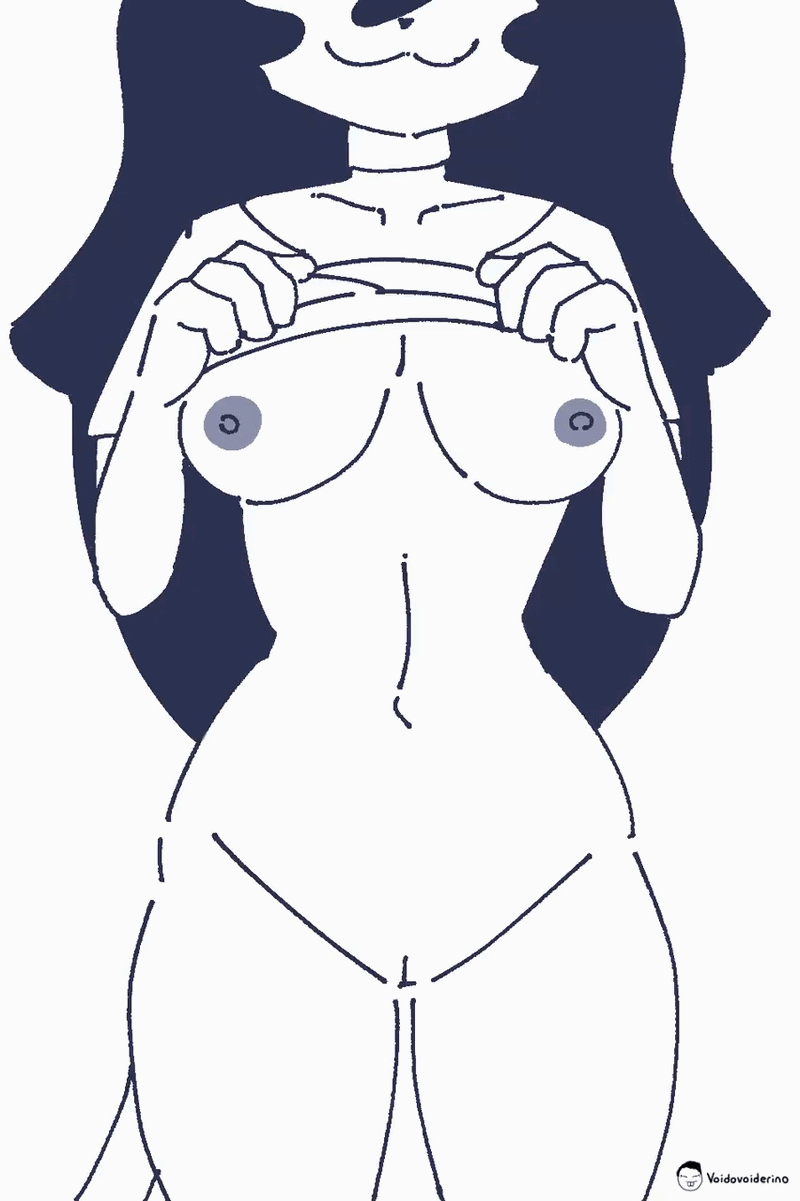 , :3, aliasing, animated, animated gif, animated image, anthro, anthro only, belly button, big thighs, big waist, black hair, blank background, boobs out, bottomless, breasts, breasts out, cat girl, catgirl, dancing, discolored nipples, eyeless female, female, female only, front pussy, front view, grin, grinning, grinning at viewer, holding clothing, holding shirt, jaggy lines, lifted by self, linea alba, long hair, medium breasts, mimu (rishmimu), monochrome, moving hips, navel, navel line, nipples, png, pussy, rishmimu, shirt lift, shirt up, small breasts, smile, smiling, smiling at viewer, smug, smug face, smug grin, smug smile, solo, stationary boobs, stationary breasts, thin, thin female, top lift, vagina, voider (artist), voiderino, voidovoiderino, white background, white fur